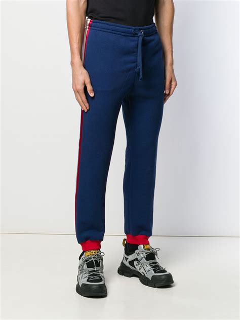 gucci side stripe track pants